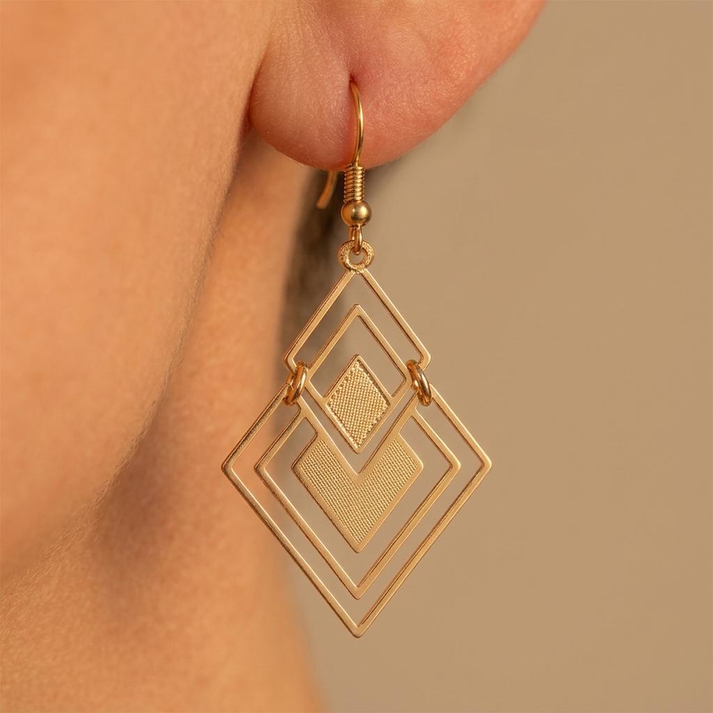 Elegant Vintage Geometric Alloy Dangle Earrings