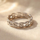 Twisted Silver Woven Band Ring