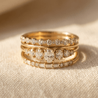 Retro Copper Oval Zirconia Minimalist Ring