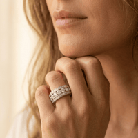 Silver Zirconia Stack Ring