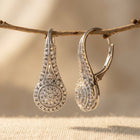 Silver Cubic Zirconia Teardrop Earrings