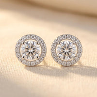 Round Cubic Zirconia Stud Earrings