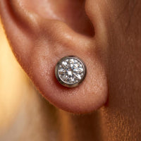 Birthstone Stud Earrings Elegant Simple
