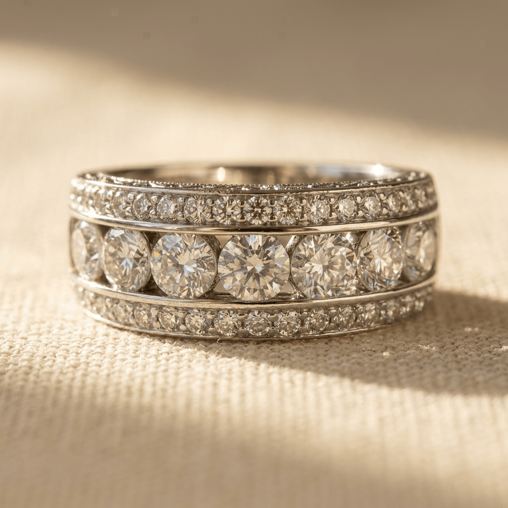 Silver Zirconia Stack Ring