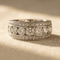 Silver Zirconia Stack Ring