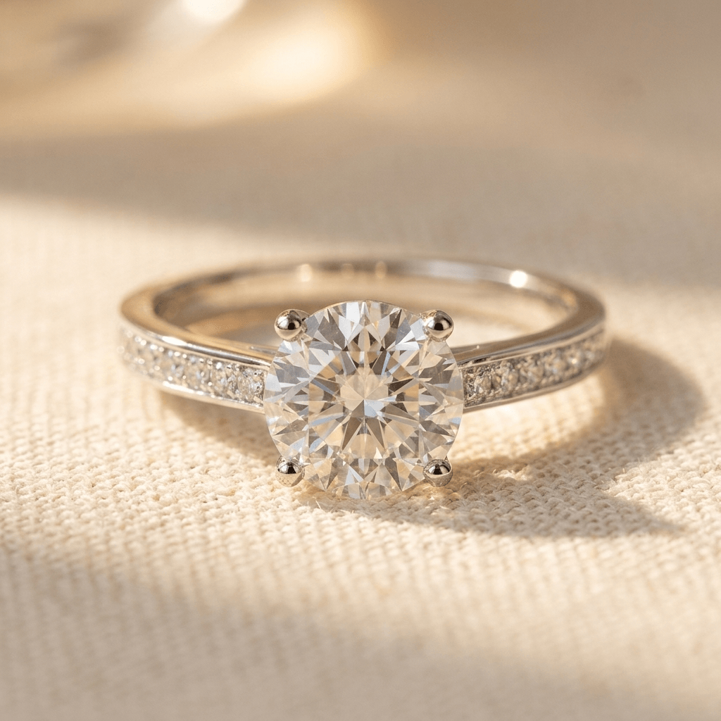 Elegant White Cubic Zirconia Gold Plated Ring