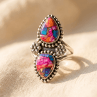Bohemian Turquoise Inlaid Statement Ring