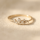 Boho Matte Gold Cubic Zirconia Ring