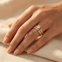 Synthetic Zircon Couple Wedding Rings
