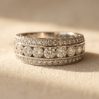Silver Zirconia Stack Ring