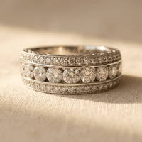 Silver Zirconia Stack Ring