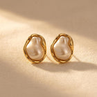 Irregular Imitation Design Vintage Stud Earrings