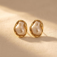 Irregular Imitation Design Vintage Stud Earrings
