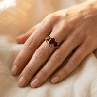 Copper Hexagonal Zirconia Star Unisex Ring