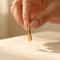 Gold Teardrop Drop Stainless Steel Earrings