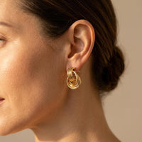 Vintage Boho Alloy Knotted Stud Earrings