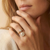Vintage Golden Zirconia Earrings
