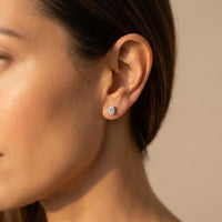Oval Shiny Stud Earrings