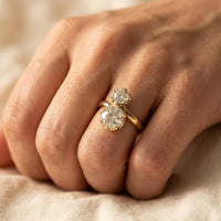 Vintage Golden Zirconia Earrings