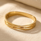 Gold Diamond Accent Stackable Bangle Bracelet