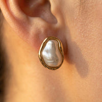 Irregular Imitation Design Vintage Stud Earrings