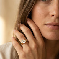 Vintage Gold Zirconia Braided Ring