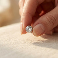 Birthstone Stud Earrings Elegant Simple