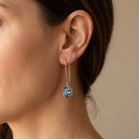 Light Luxury Natural Topaz Elegant Earrings