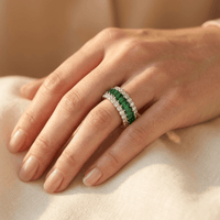 Bohemian Green Cubic Zirconia Alloy Ring