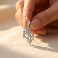 Luxury Silver Crystal Chandelier Drop Earrings
