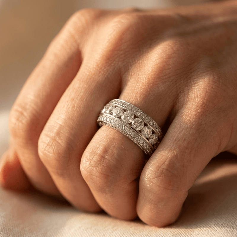 Silver Zirconia Stack Ring