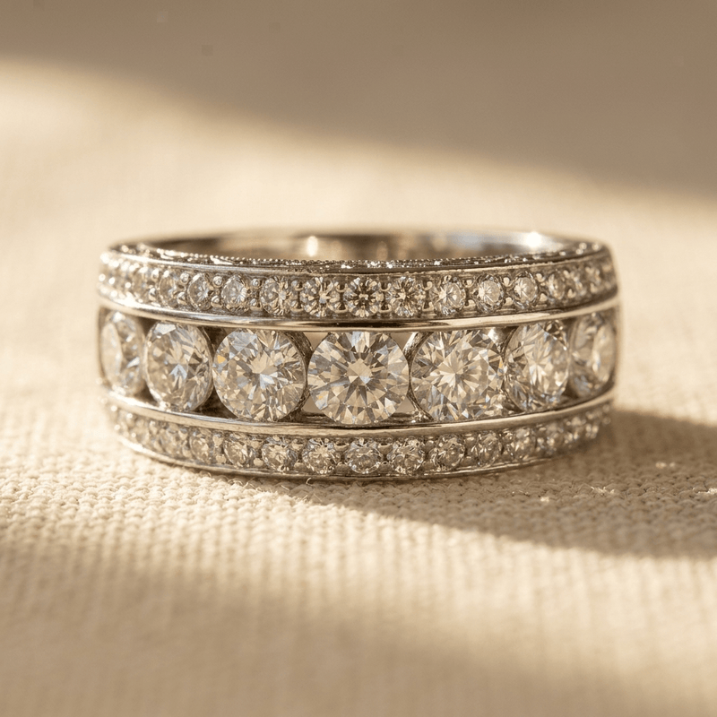 Silver Zirconia Stack Ring