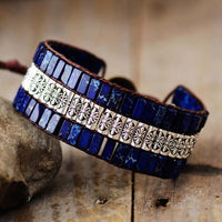 Lotus Boho Wrap Jasper Stone Bracelet