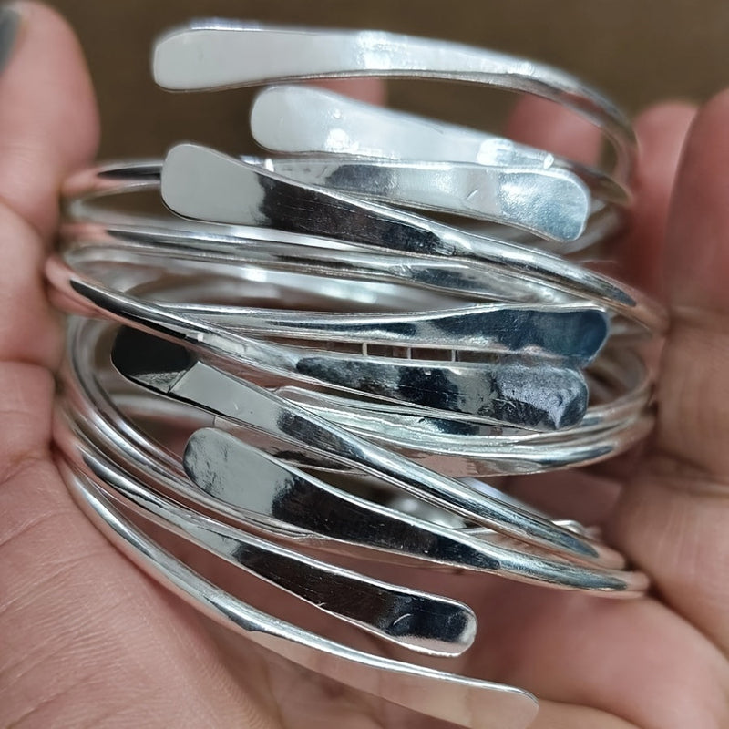 Vintage Bohemian Style Wide Cuff Stackable Bracelet