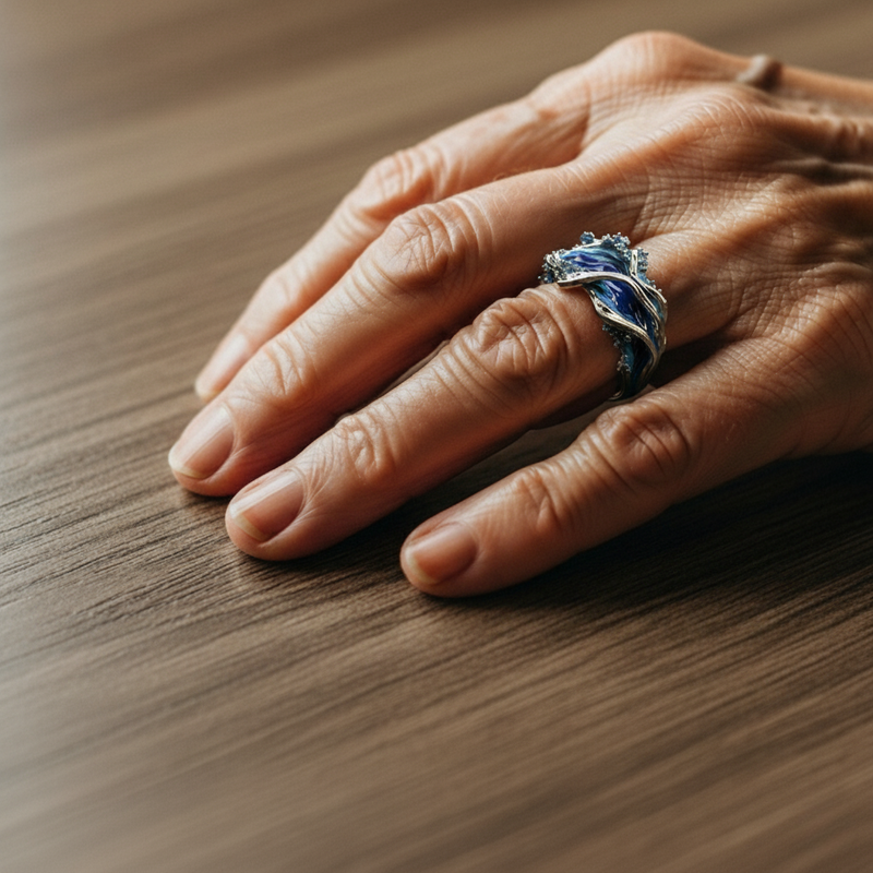 Vintage Ocean Wavy Ring