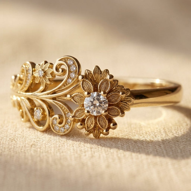 Vintage Silver Filigree Oval Ring