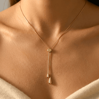 Teardrop Chain Pendant Jewelry Set