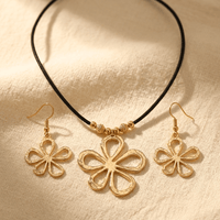 Hollow Flower Stud Jewelry Set